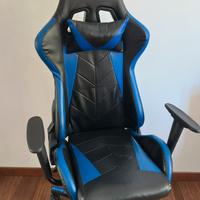 Sedia da gaming blu