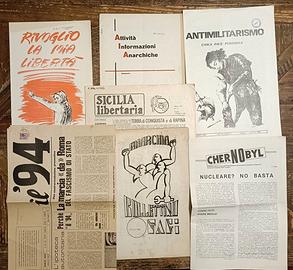 Lotto 7 Ciclostilati riviste Anarchia anni 60-80