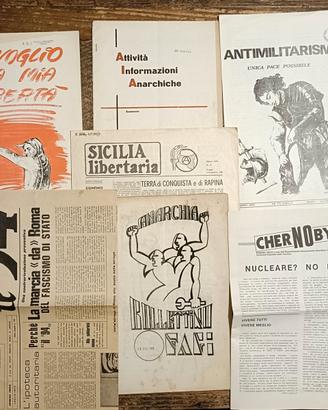 Lotto 7 Ciclostilati riviste Anarchia anni 60-80