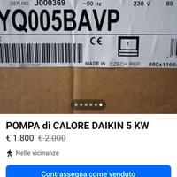 Pompa di calore DAIKIN 5 KW FREDDO CALDO
