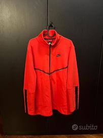 Felpa rossa nike tech da donna senza cappuccio