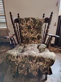 poltrona vintage a dondolo