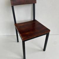 SEDIA design loft industriale vintage metallo legn