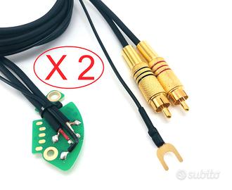 Technics SL 1200 1210 MK2 MK3 MK5 Coppia cavi RCA