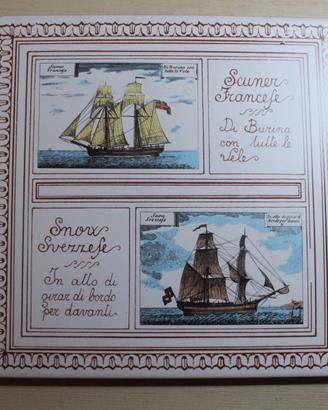 2 Piastrelle decorate stampe marittime - 20x20cm