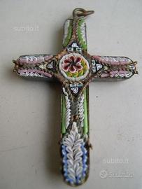 Crocifisso con micro mosaico ciondolo Liberty