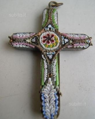 Crocifisso con micro mosaico ciondolo Liberty