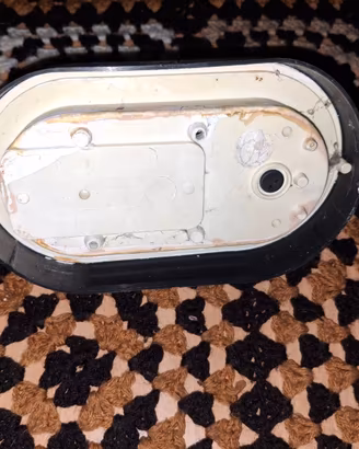 Plafoniera E 27 Nera ovale
