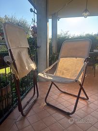 Coppia sedie pieghevoli Grand Soleil anni ’80 – or
