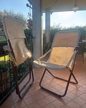 Coppia sedie pieghevoli Grand Soleil anni ’80 – or