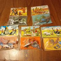 Cinque blister soldatini figurini linea gig vintag