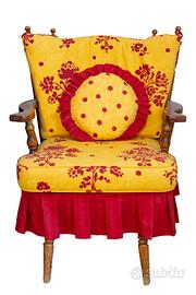 Poltrona a dondolo in legno stile Old America