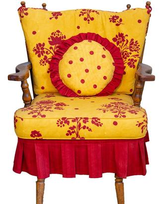Poltrona a dondolo in legno stile Old America