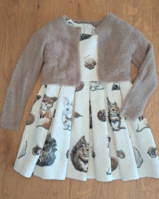 Abito "Monnalisa"+Cardigan crop "Elsy"