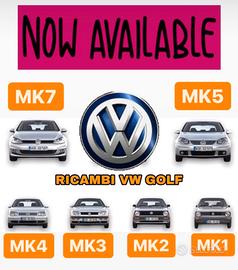 RICAMBI USATI VW Golf MK1 MK2 MK3 MK4 MK5 MK7