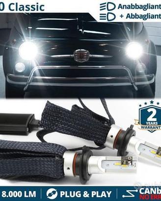 Lampadine FULL LED H4 Fiat 500 Epoca ANABBA+ABBA