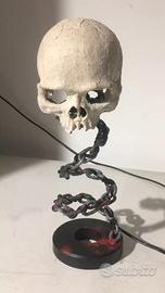 Lampada arigianale arte skull