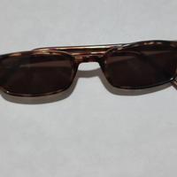 Occhiali da sole rettangolari marrone tartarugato