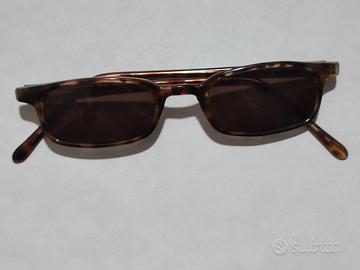 Occhiali da sole rettangolari marrone tartarugato