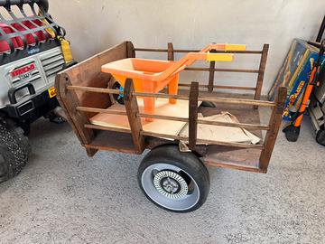 Rimorchio Carretto per bambini trattore jeep
