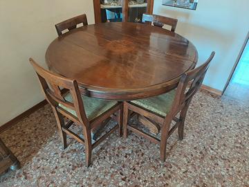 Tavolo rotondo in noce dell 800