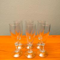 set 6 flutes in vetro