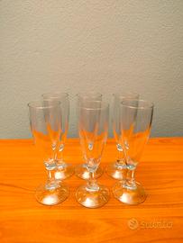 set 6 flutes in vetro