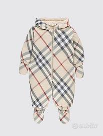 Burberry tuta imbottita a quadri