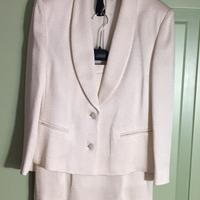 Tailleur smoking bianco avorio