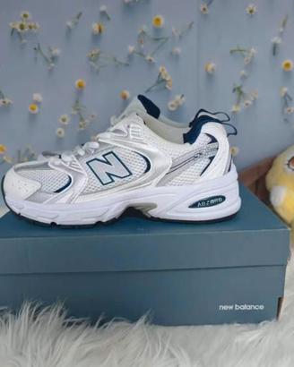 New Balance 530 40 Sneakers Bianche Blu Nuove