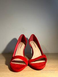 scarpe rosse stivali tacchi donna 36 nuovi y2k