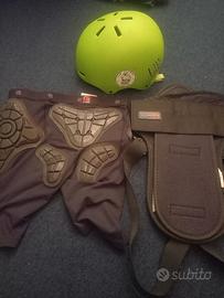 casco e paraschiena jr per  sci e snowboard