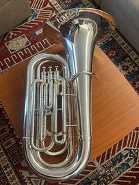 Tuba Besson in Sib argentata - 3 pistoni