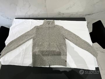 Maglione grigio e bianco donna