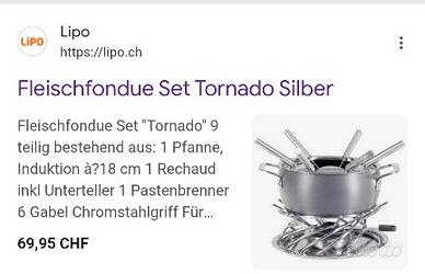 Pentola fonduta per carne alla borgognona