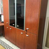 Grande Armadio Ufficio color ciliegio con vetrine