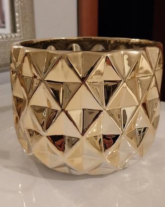 Vaso Ovata ceramica oro