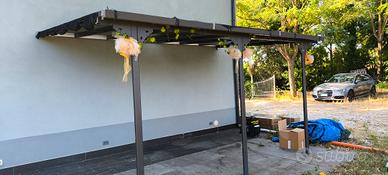 Pergola addossata 4,4x3 m Alluminio- Completa