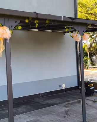 Pergola addossata 4,4x3 m Alluminio- Completa