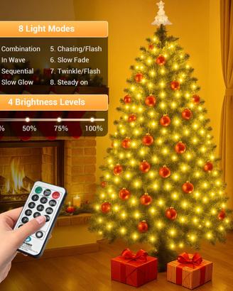 Luci Albero di Natale 350 LED + Puntale Stella