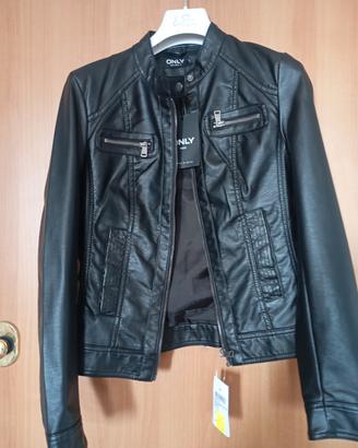 giubbotto simil pelle donna