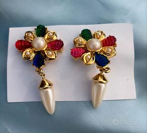 LOTTO DI TRE COPPIE DI ORECCHINI VINTAGE ANNI 80