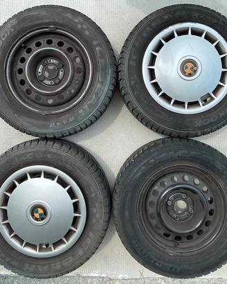4 CERCHI BMW E 30 + ANTINEVE + COPRICERCHI ORIG.