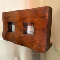 Portafoto in teak massiccio con due aperture