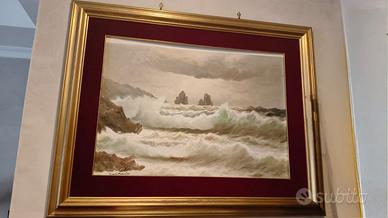 Quadro paesaggio marino.
