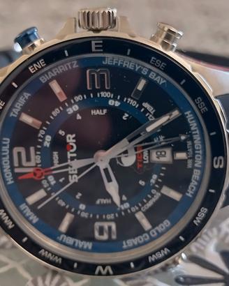 Orologio Uomo Sector Master Surfing Pelle Blu Mare