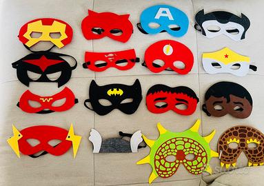 Maschere supereroi feltro: Batman, Avengers