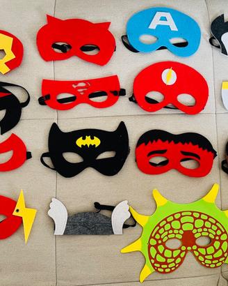 Maschere supereroi feltro: Batman, Avengers