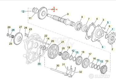 Ingranaggio condotto 2A Aprilia RS250 AP8600300