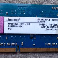 3 giga ram per pc portatile 